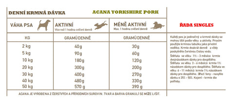 Acana Yorkshire Pork Singles