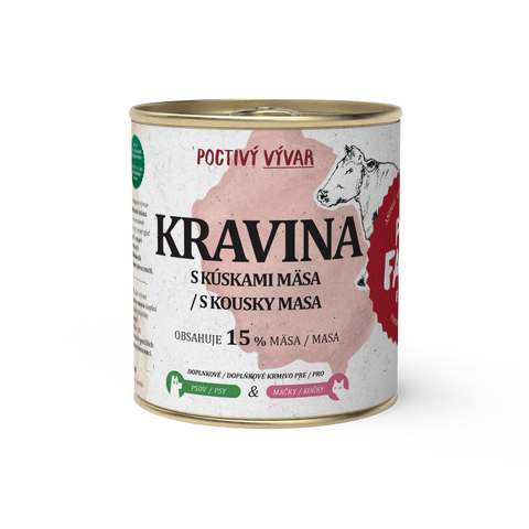 Kravina – Vývar s kúskami mäsa