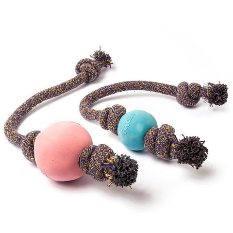 Beco Pets Natural Rubber Ball on Rope